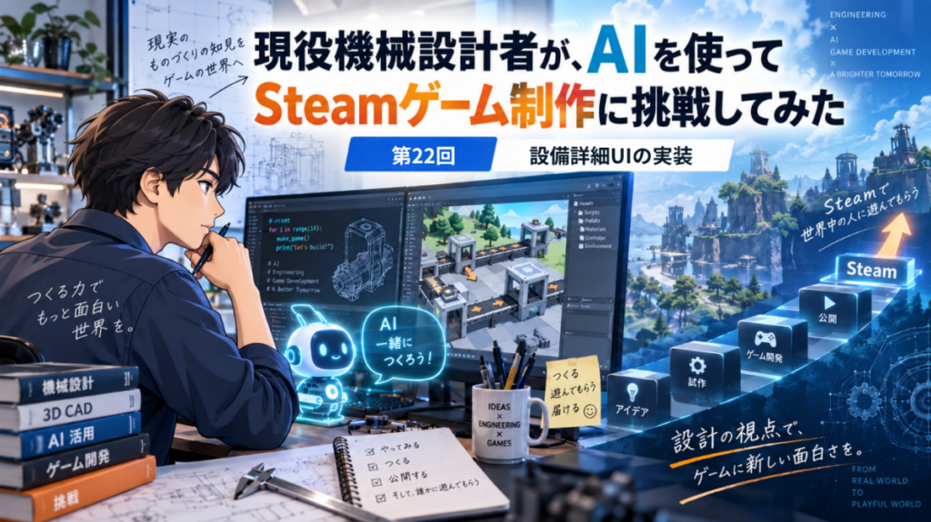 【第22回】Unity工場パズルに設備詳細UIを実装｜価格・能力・サイズを比較して選べるゲームへ – 機械設計Map